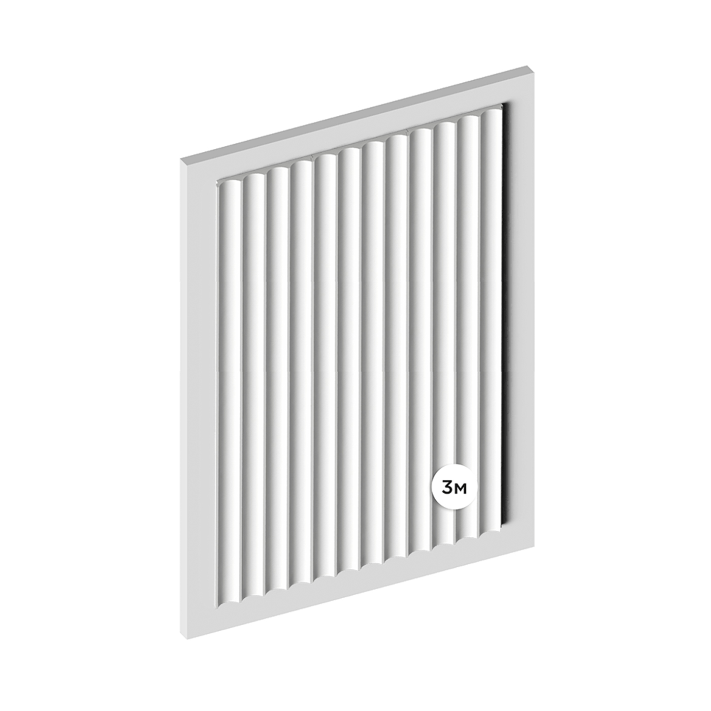 Стеновая панель под покраску Hiwood LV139 LONG NP 3000×120×12