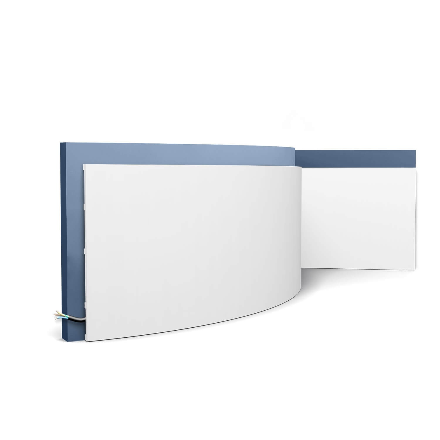 Плинтус полиуретановый под покраску гибкий Orac Decor Square SX207F 2000×250×13
