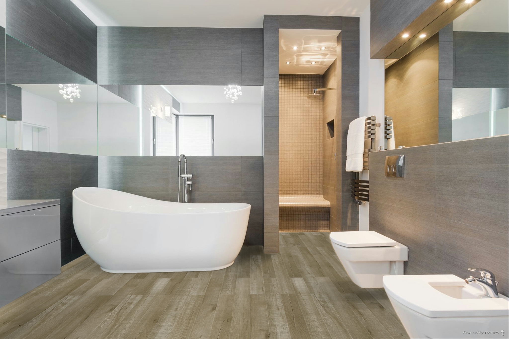 Кварцвиниловая плитка Fargo клеевая Comfort LVT Дуб Марракеш 20-81996-10 1227×152×2,5 фото в интерьере