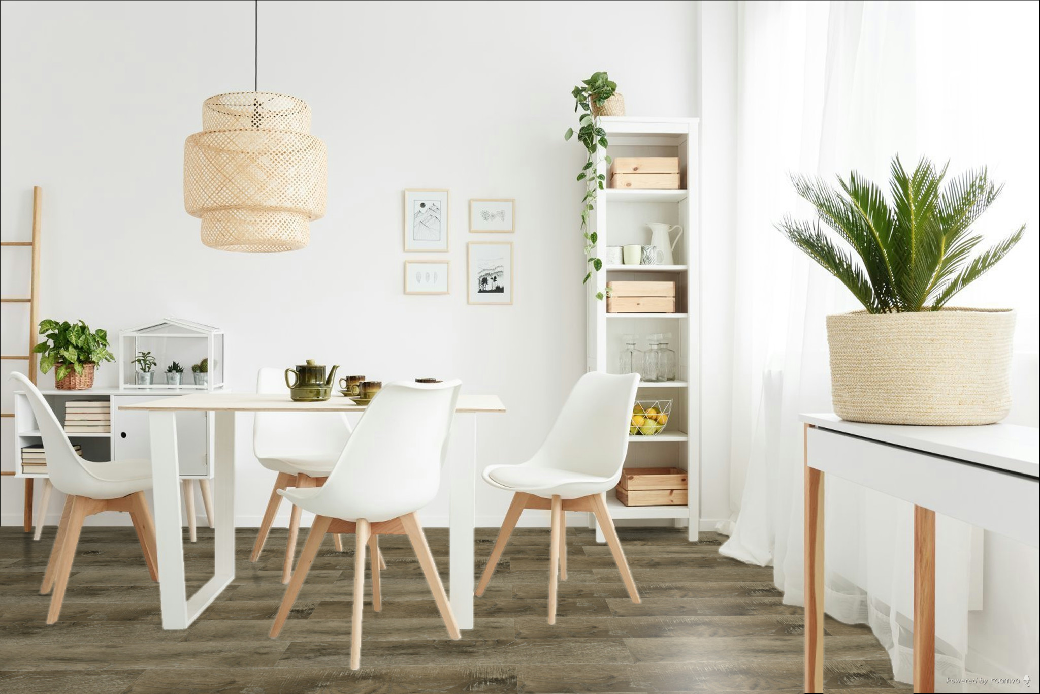 Кварцвиниловая плитка Fargo клеевая Comfort LVT Дуб Орион 20-7369-05 1227×152×2,5 фото в интерьере