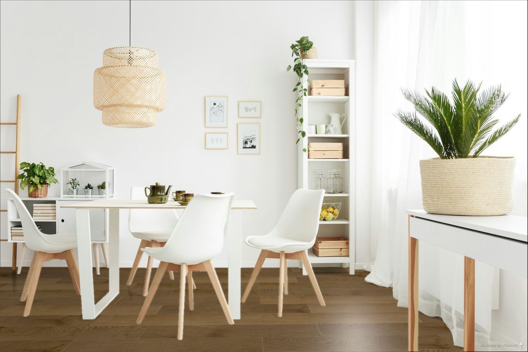 Кварцвиниловая плитка Fargo клеевая Comfort LVT Дуб Окленд 20-653-76 1227×152×2,5 фото в интерьере