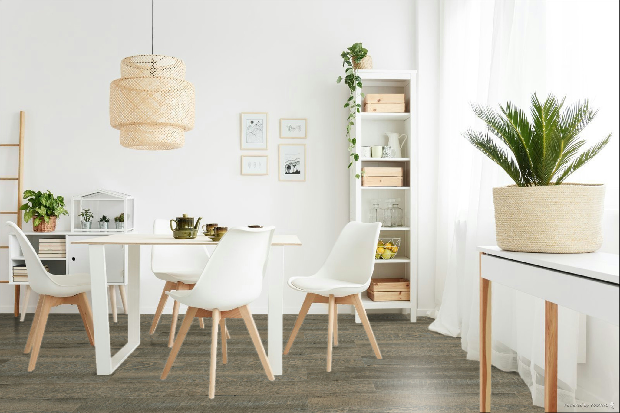 Кварцвиниловая плитка Fargo клеевая Comfort LVT Дуб Мак-Кинли 20-16092-79 1227×152×2,5 фото в интерьере