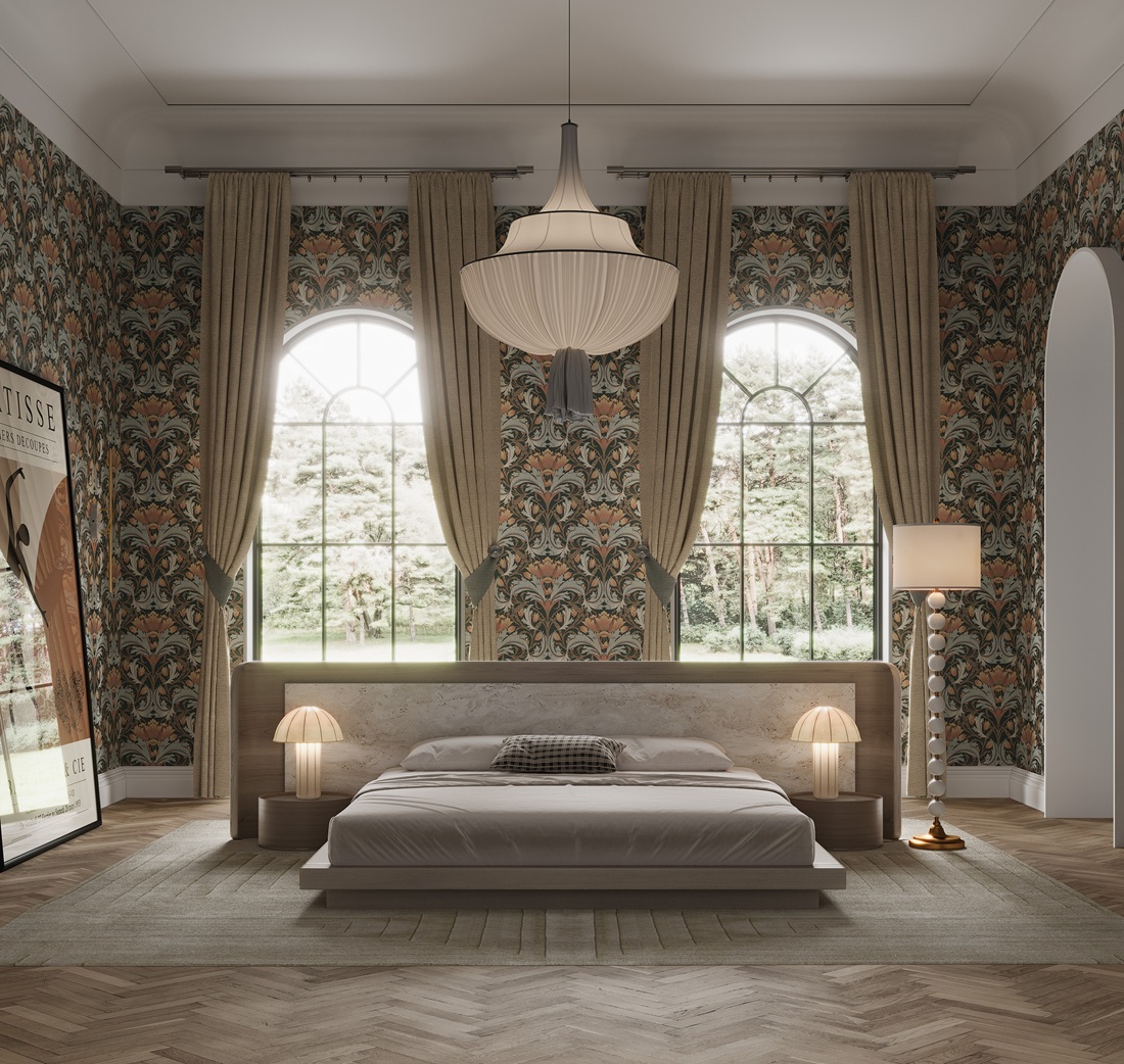 Обои Loymina Шервуд Солсбери Brit26 005 10,05×1 фото в интерьере