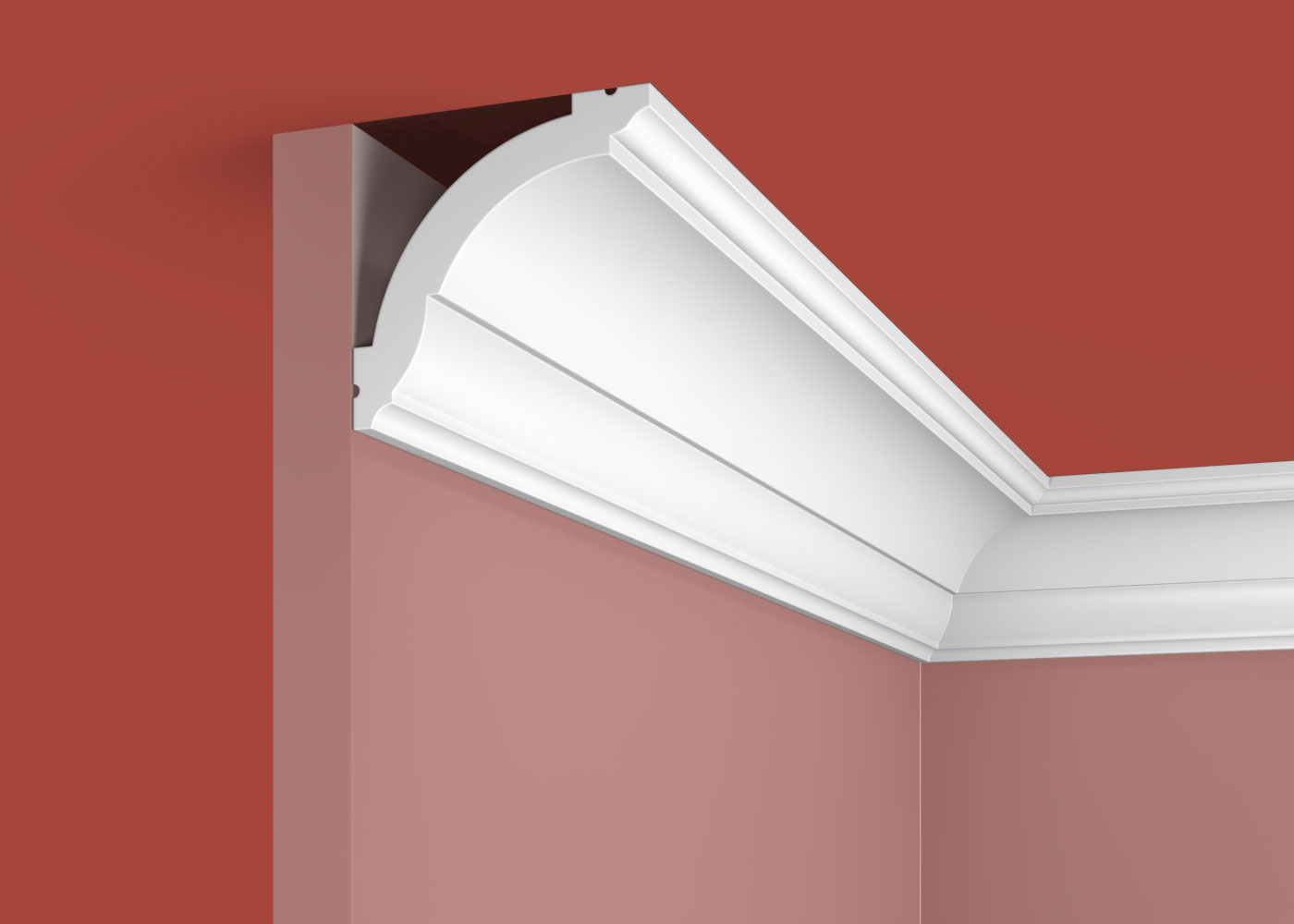 Потолочный плинтус под покраску Cosca Decor KX005 2000×69×71