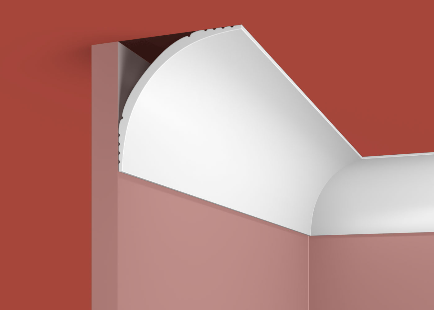 Потолочный плинтус под покраску Cosca Decor KX009 2000×87×87