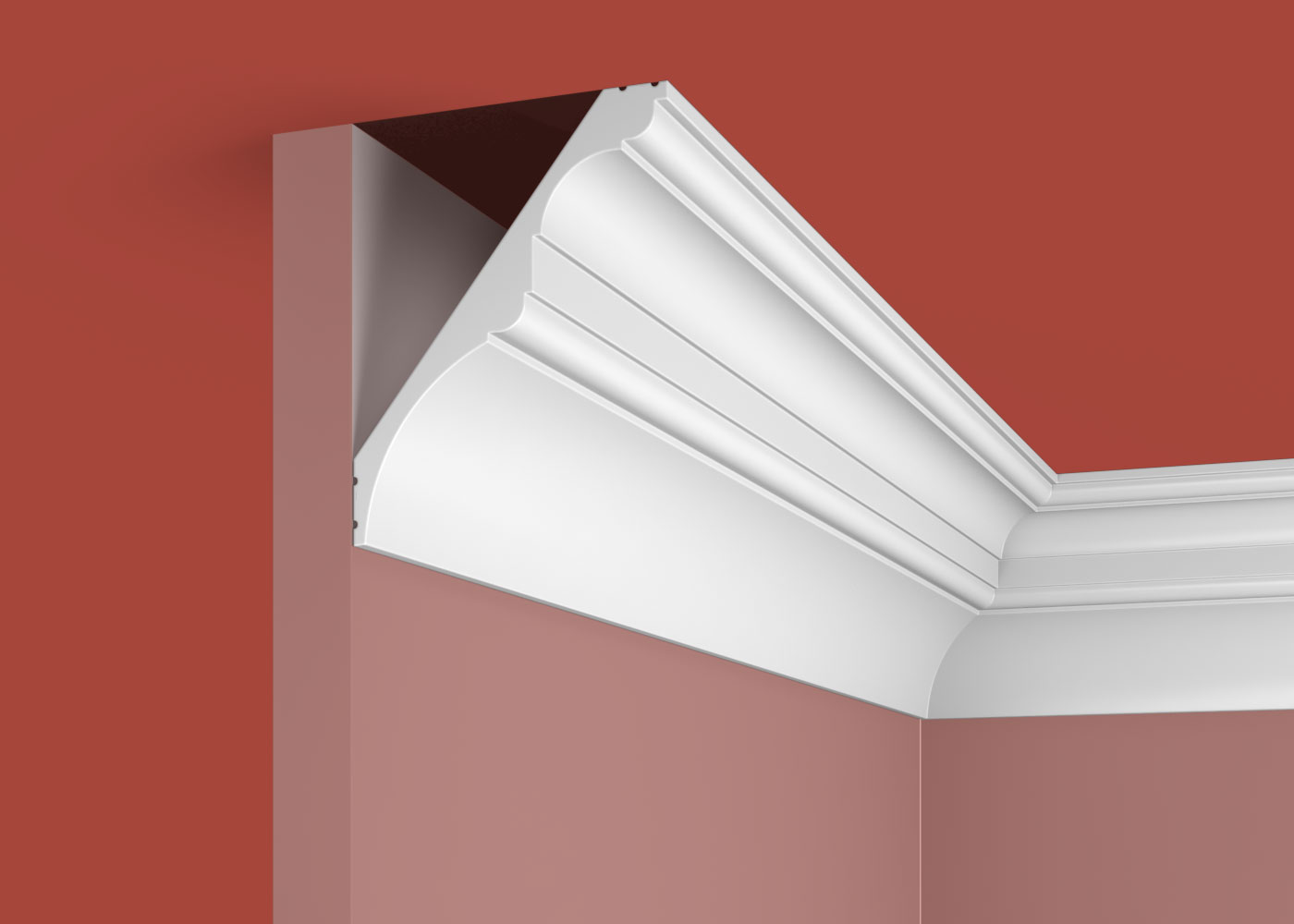 Потолочный плинтус под покраску Cosca Decor KX013 2000×75×95