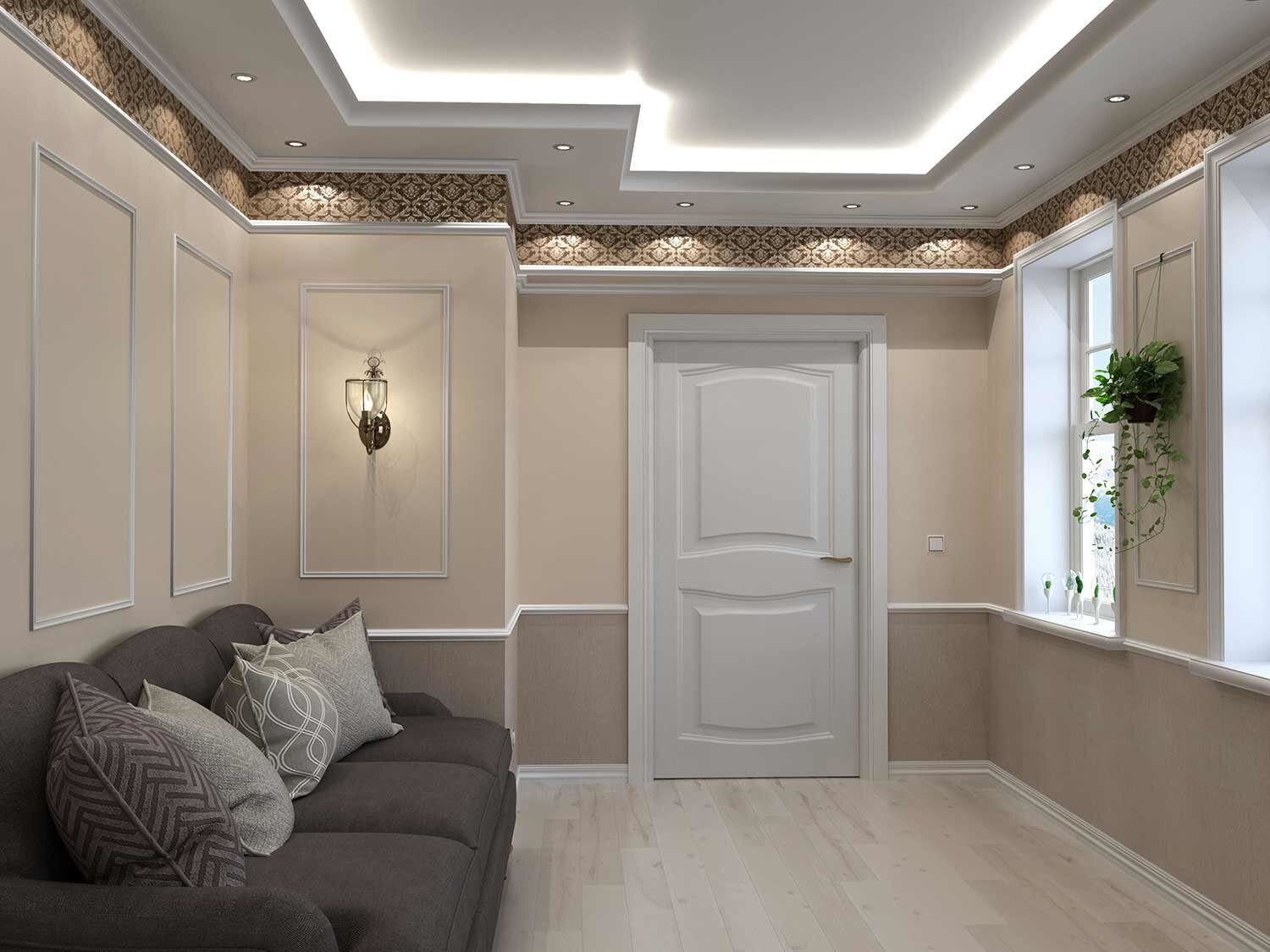 Молдинг под покраску Cosca Decor MX003 2000×19×8 фото в интерьере