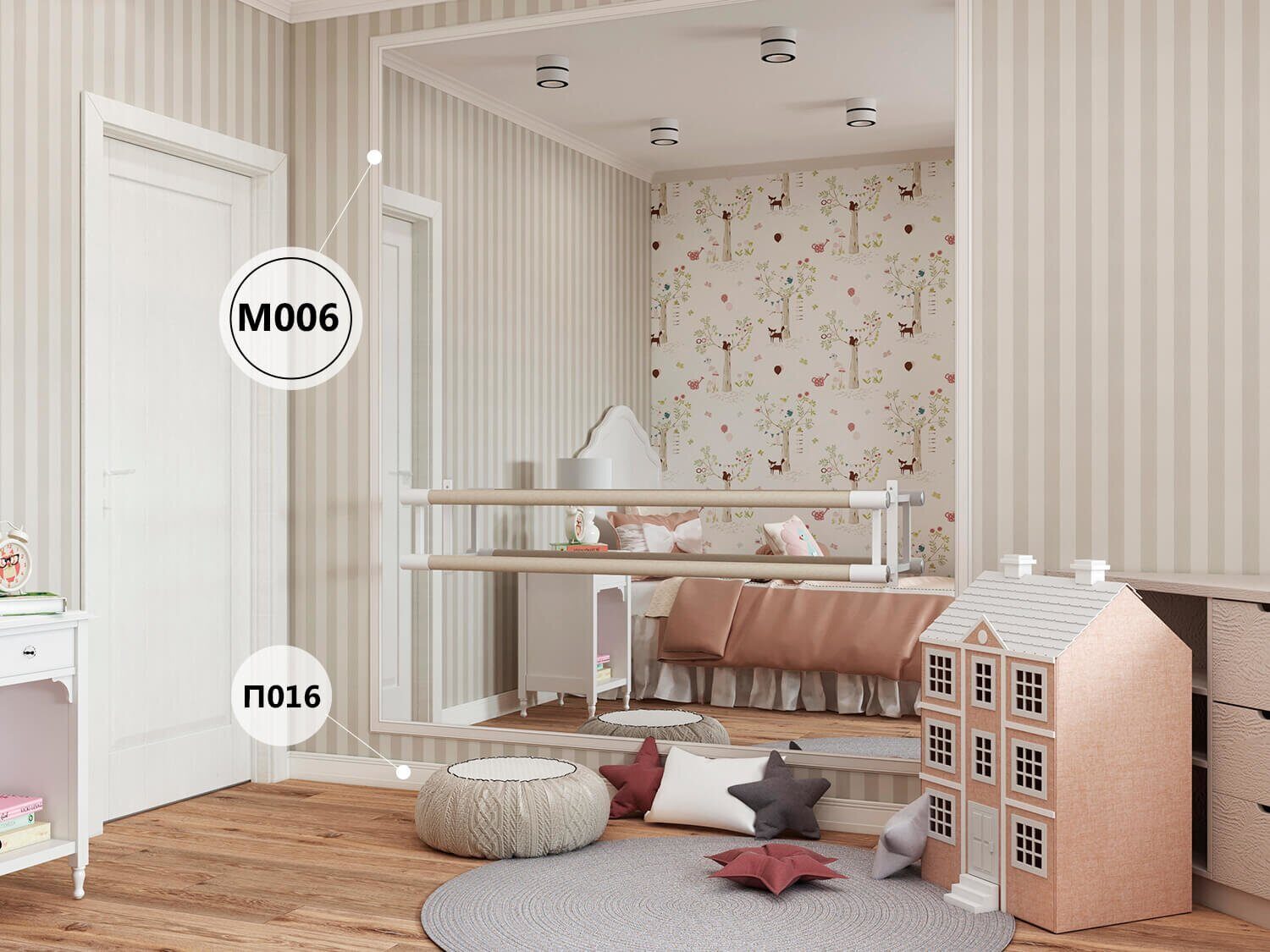 Молдинг под покраску Cosca Decor MX006 2000×48×8 фото в интерьере