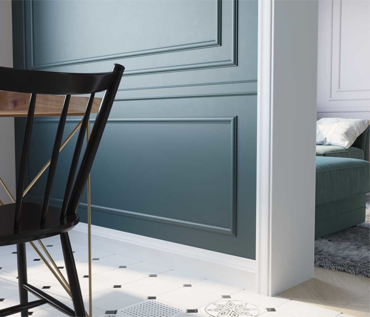Молдинг под покраску Cosca Decor MX017 2000×30×9 фото в интерьере