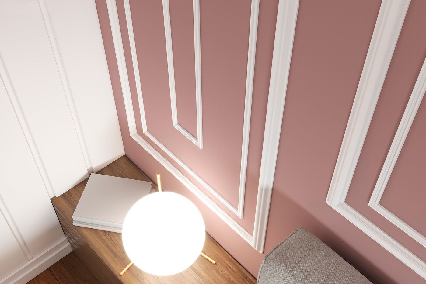 Молдинг под покраску Cosca Decor MX018 2000×45×20 фото в интерьере