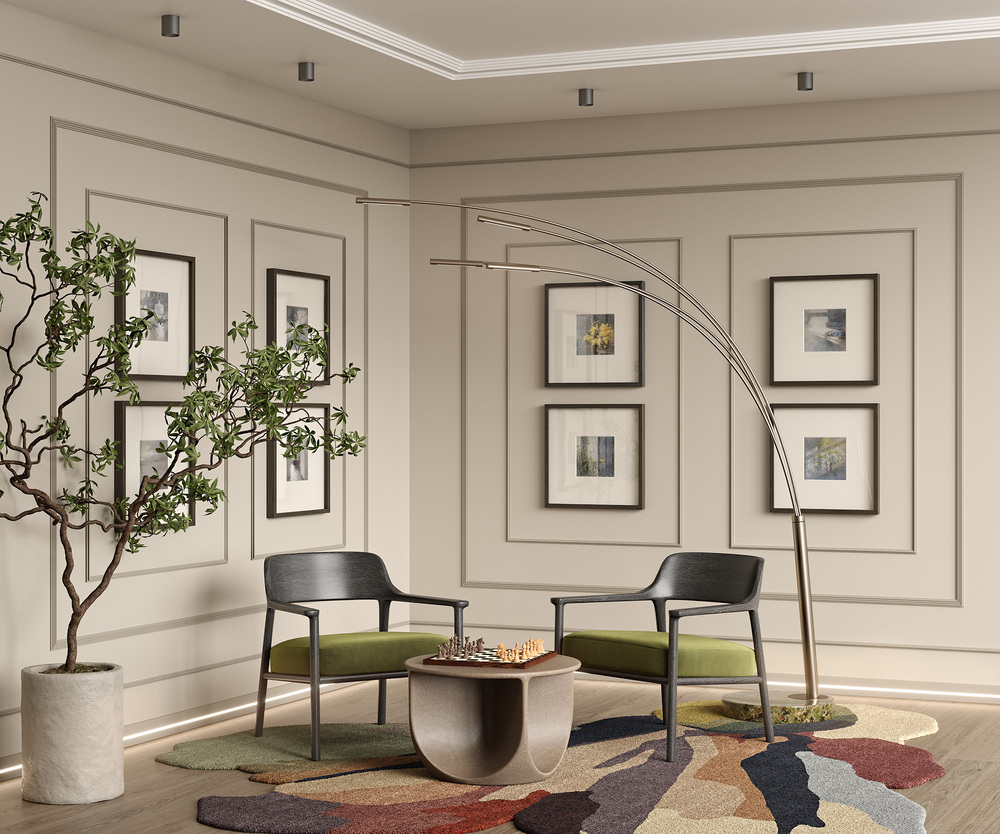 Молдинг под покраску Cosca Decor MX054 2000×18×12 фото в интерьере
