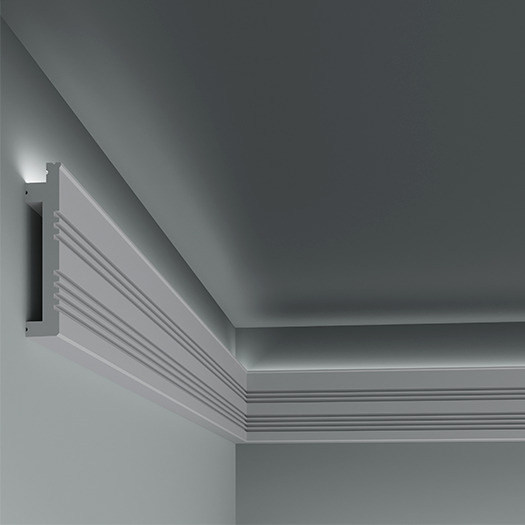 Плинтус под покраску с подсветкой Европласт 6.53.705 2000×90×18 фото в интерьере Плинтус под покраску с подсветкой Европласт 6.53.705 2000×90×18 фото в интерьере