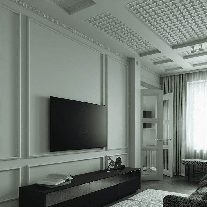 Стеновая панель под покраску Европласт 1.59.817 500×500×20 фото в интерьере Стеновая панель под покраску Европласт 1.59.817 500×500×20 фото в интерьере