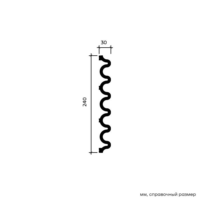 Стеновая панель под покраску Европласт 6.59.804-280 2800×240×30 Стеновая панель под покраску Европласт 6.59.804-280 2800×240×30