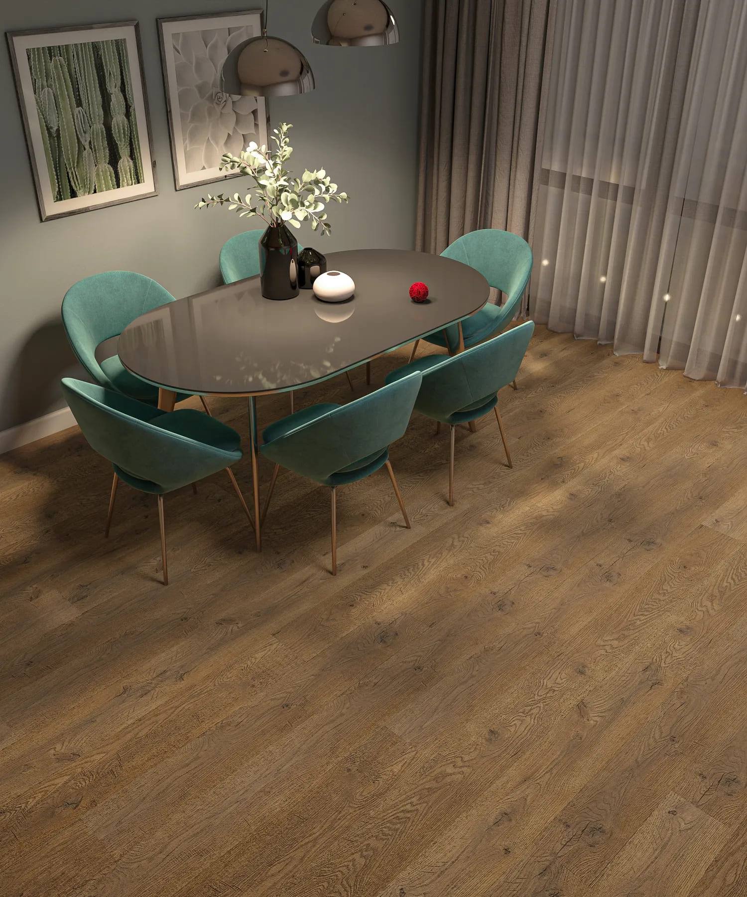 Ламинат My Step Mega 12 Дуб Кельн MS2912 1285×192×12 фото в интерьере