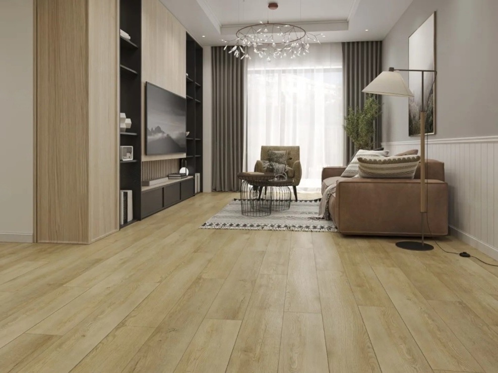 Кварцвиниловая плитка Alpine Floor клеевая Easy Line Дуб Старинный ЕСО 3-33 1219,2×184,15×3 фото в интерьере