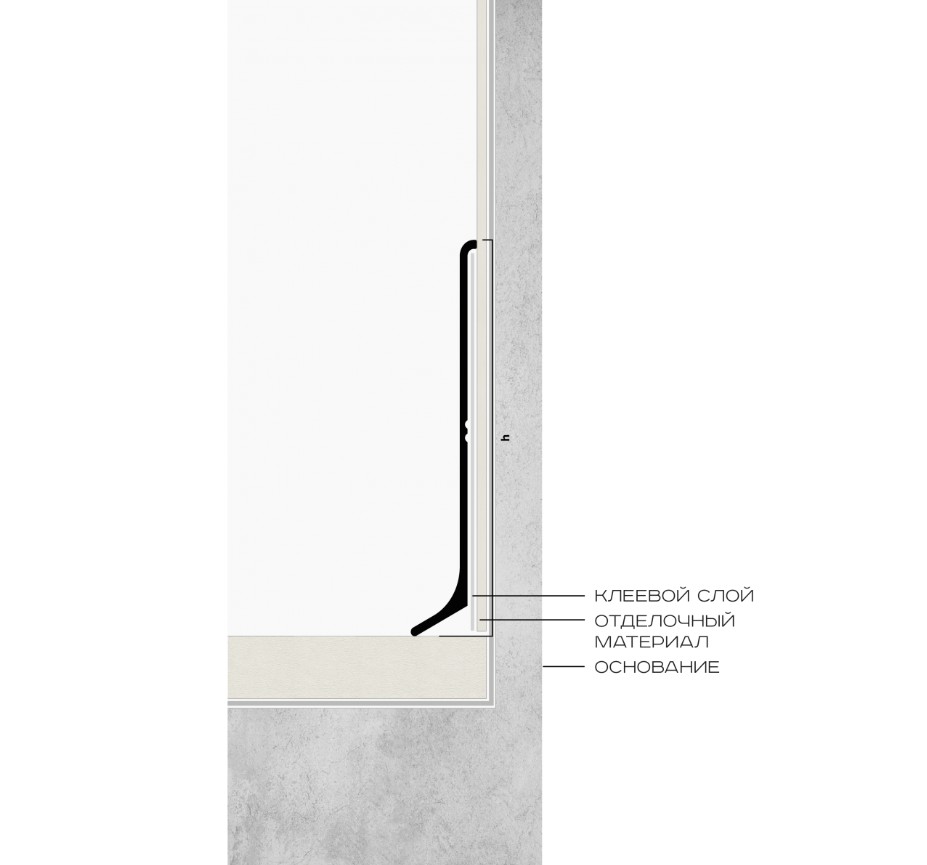 Плинтус алюминиевый Neexy Черный муар AKBD40-SBL 2500×40×10 Плинтус алюминиевый Neexy Черный муар AKBD40-SBL 2500×40×10