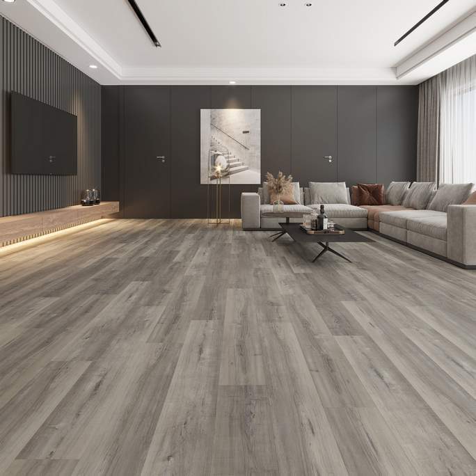 Кварцвиниловый SPC ламинат Evofloor Оптима Дуб Индиго Oak Indigo 16804 1120×184×4,2 фото в интерьере
