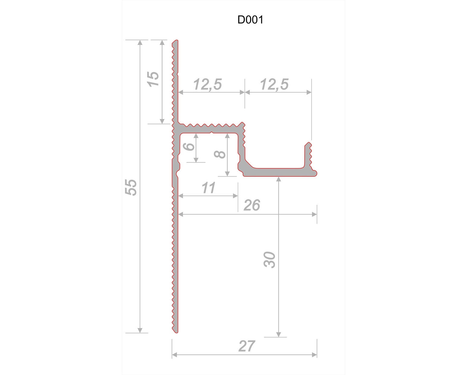 Плинтус алюминиевый теневой с подсветкой Decaro D001A Black Черный 2000×55×27 Плинтус алюминиевый теневой с подсветкой Decaro D001A Black Черный 2000×55×27