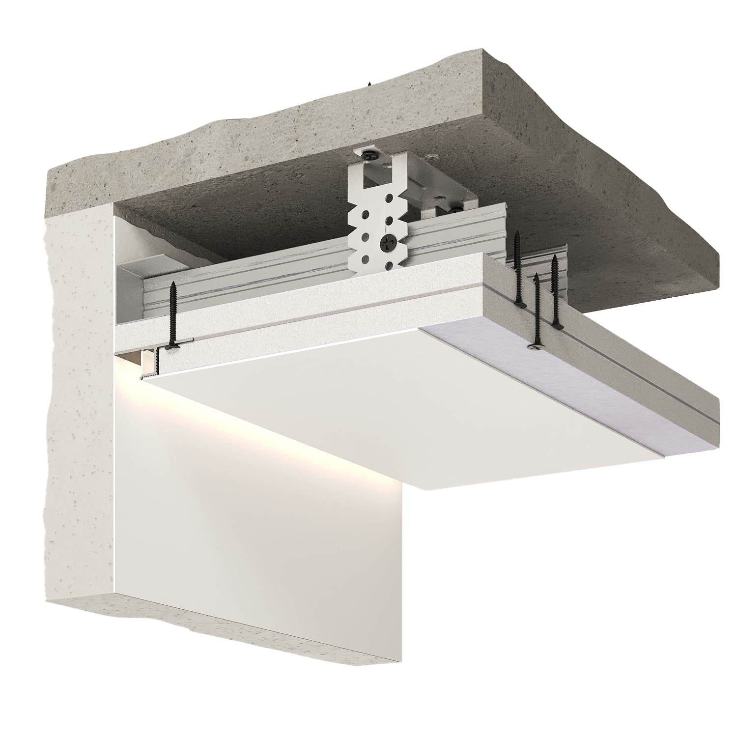 Плинтус алюминиевый теневой под покраску с подсветкой Decaro D002 2000×45×14,5 Плинтус алюминиевый теневой под покраску с подсветкой Decaro D002 2000×45×14,5