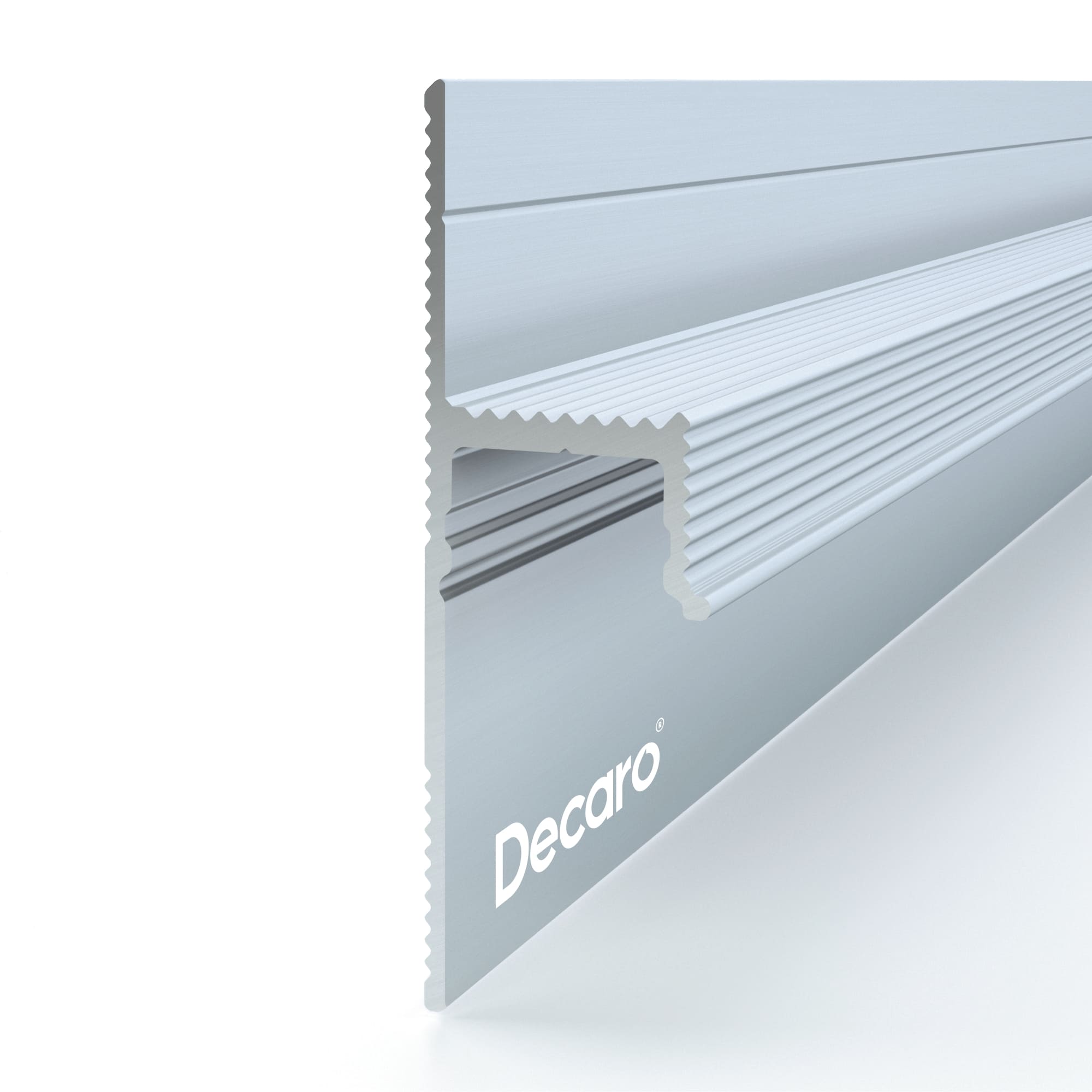 Плинтус алюминиевый теневой под покраску с подсветкой Decaro D003 2000×50×14,5 Плинтус алюминиевый теневой под покраску с подсветкой Decaro D003 2000×50×14,5