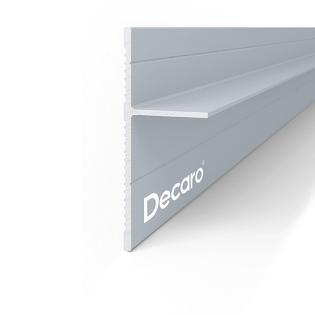 Плинтус алюминиевый теневой под покраску Decaro D004 2000×41×14 Плинтус алюминиевый теневой под покраску Decaro D004 2000×41×14