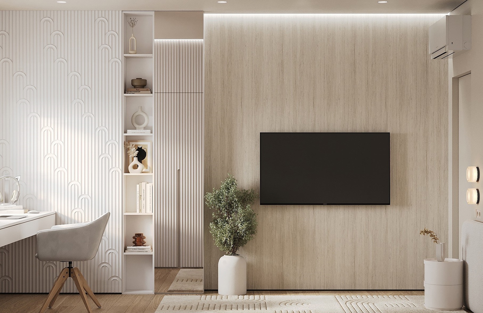 Плинтус алюминиевый теневой Decaro D004A Black Черный 2000×41×14 фото в интерьере
