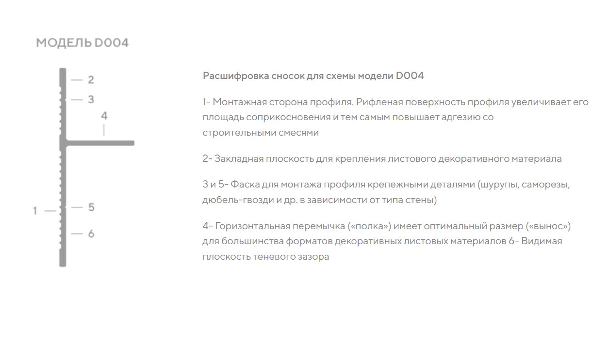 Плинтус алюминиевый теневой под покраску Decaro D004 2000×41×14 Плинтус алюминиевый теневой под покраску Decaro D004 2000×41×14