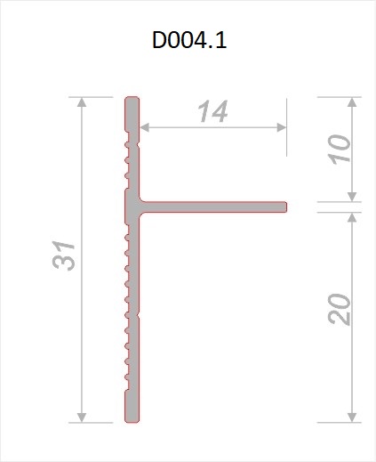 Плинтус алюминиевый теневой под покраску Decaro D004.1 2000×31×14 Плинтус алюминиевый теневой под покраску Decaro D004.1 2000×31×14