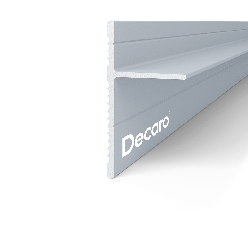 Плинтус алюминиевый теневой под покраску Decaro D004.1 2000×31×14 Плинтус алюминиевый теневой под покраску Decaro D004.1 2000×31×14