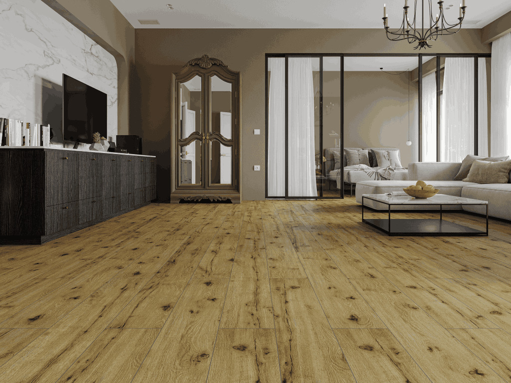 Ламинат Norland Elegant 10 Дуб Скай LF305-14 1220×198×10 фото в интерьере