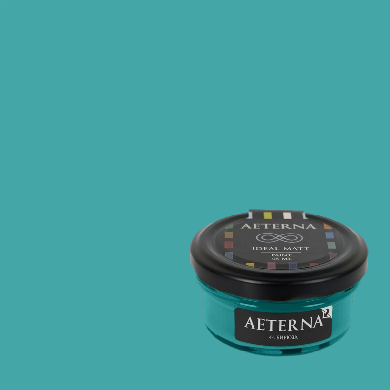 Краска Aeterna цвет Бирюза 44 Ideal Matt 0,065 л Краска Aeterna цвет Бирюза 44 Ideal Matt 0,065 л