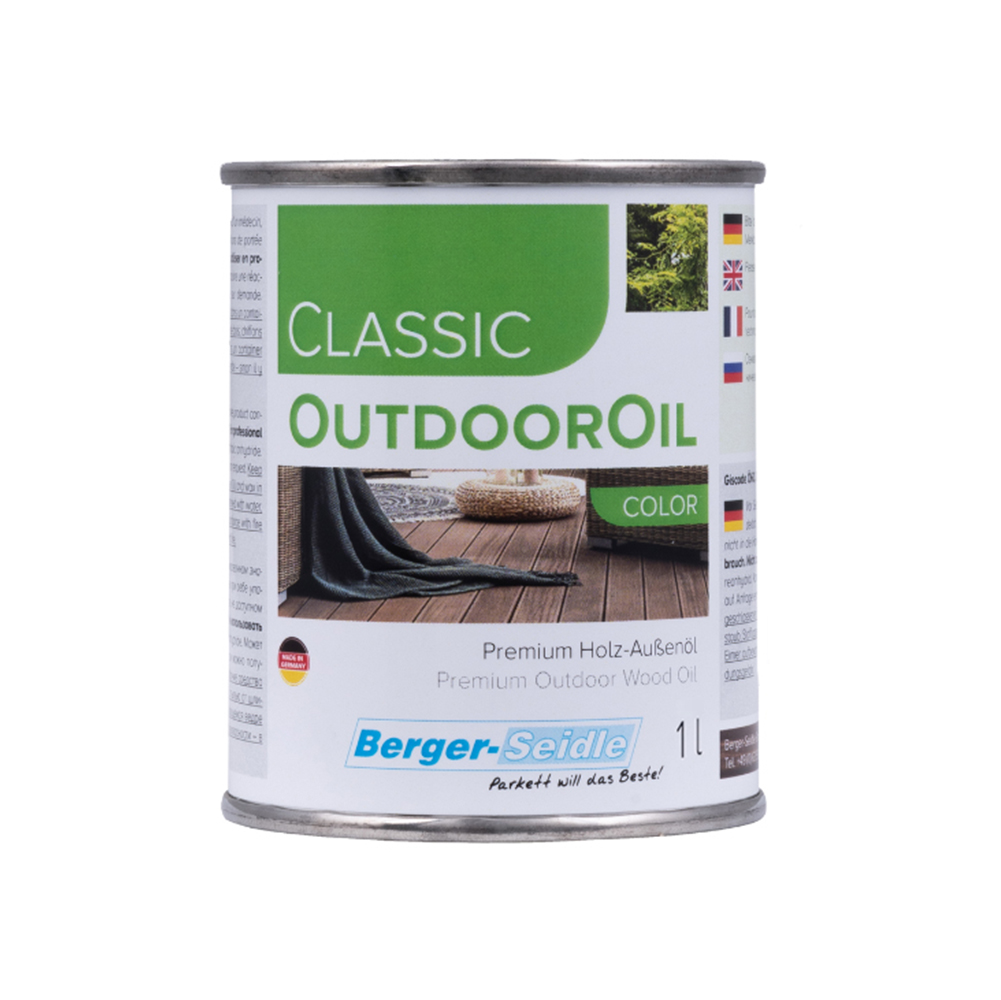 Масло для дерева Berger-Seidle Classic OutdoorOil Color цвет Carmine / Karminrot полуматовое 1 л