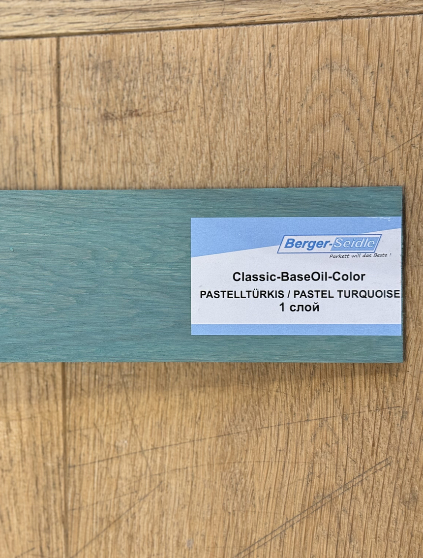 Масло для пола Berger-Seidle Classic BaseOil Color цвет Pastel Turquoise / Pastellturkis полуматовое 0,125 л