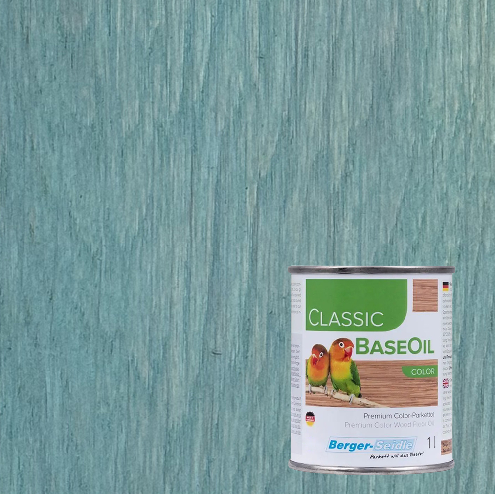 Масло для пола Berger-Seidle Classic BaseOil Color цвет Pastel Turquoise / Pastellturkis полуматовое 1 л