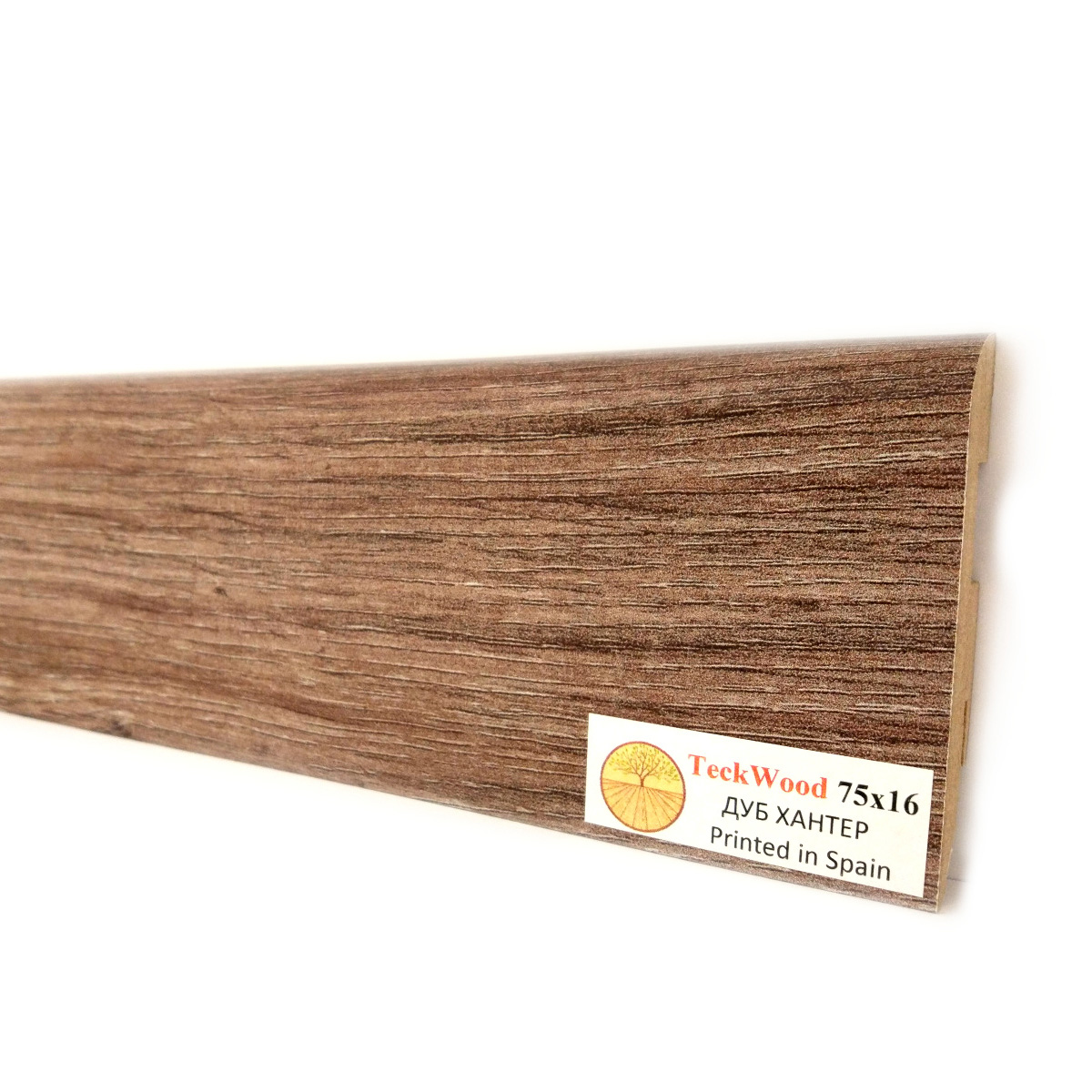 Плинтус МДФ ламинированный TeckWood Дуб Хантер Oak Hunter 2000×75×16
