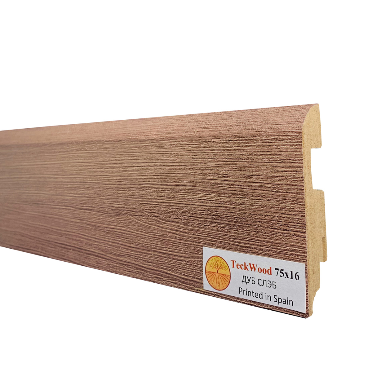 Плинтус МДФ ламинированный TeckWood Дуб Слэб 2000×75×16