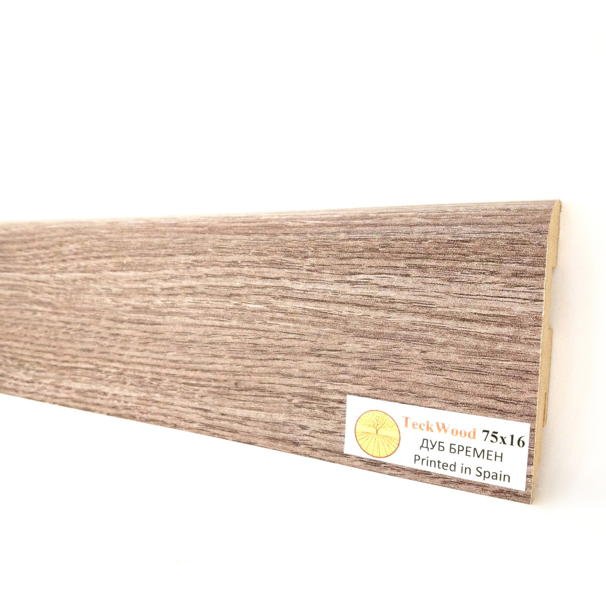Плинтус МДФ ламинированный TeckWood Дуб Бремен Oak Bremen 2000×75×16