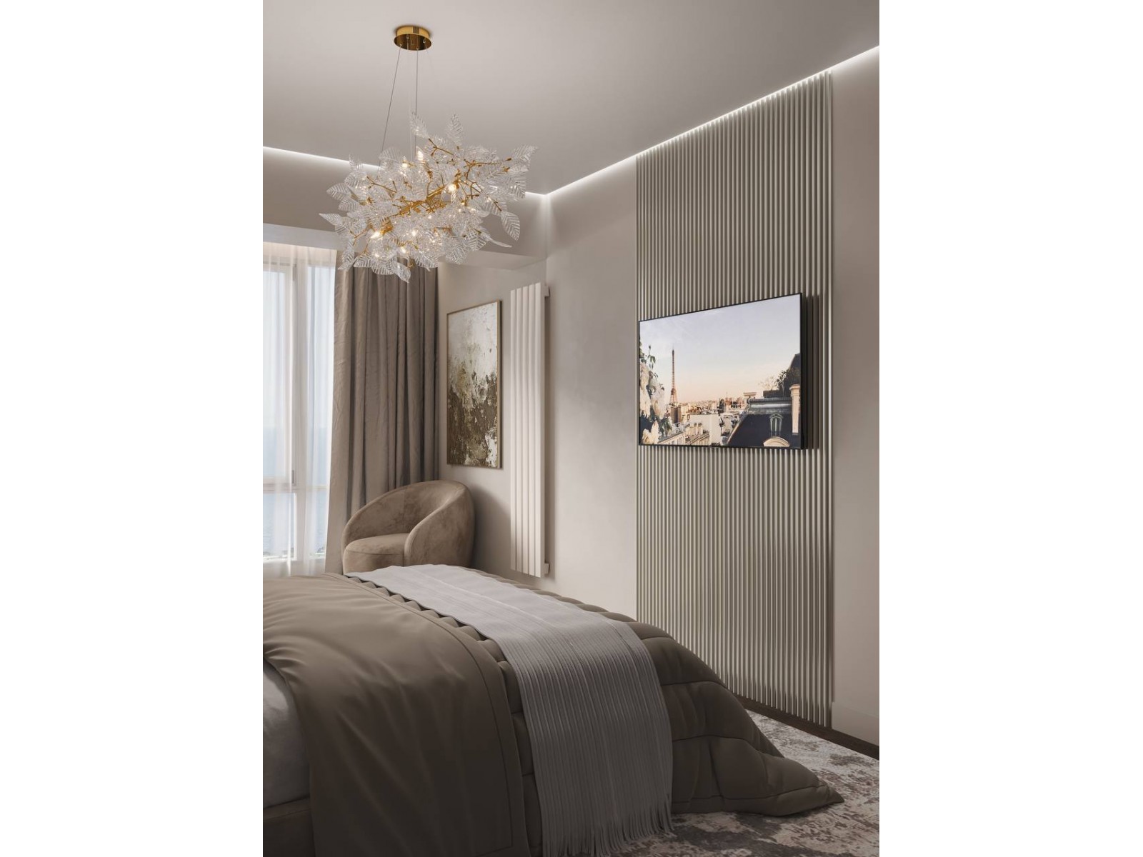 Стеновая панель Hiwood LV140 BR432 2700×120×12 фото в интерьере