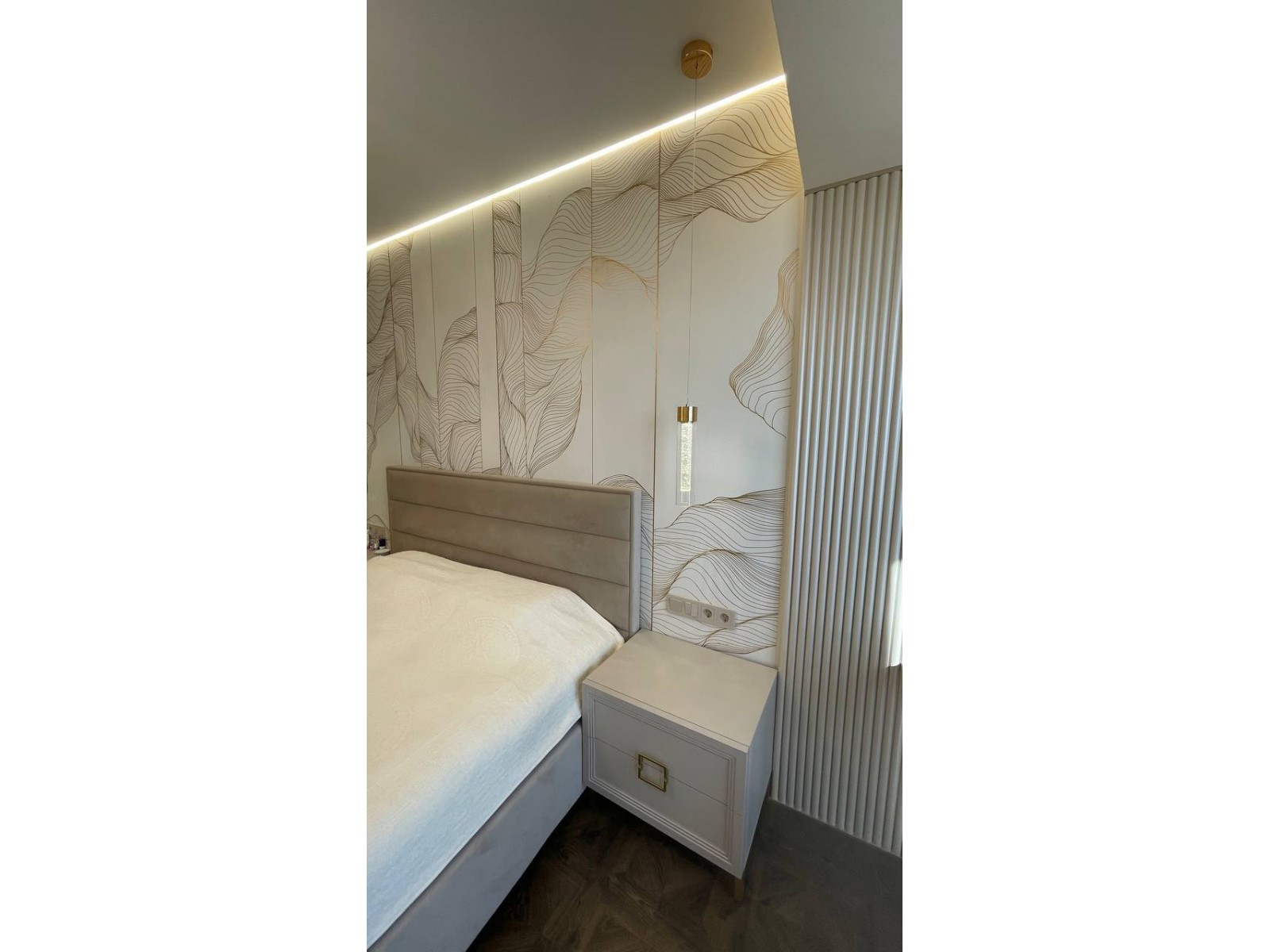 Стеновая панель Hiwood LV140 BR432 2700×120×12 фото в интерьере