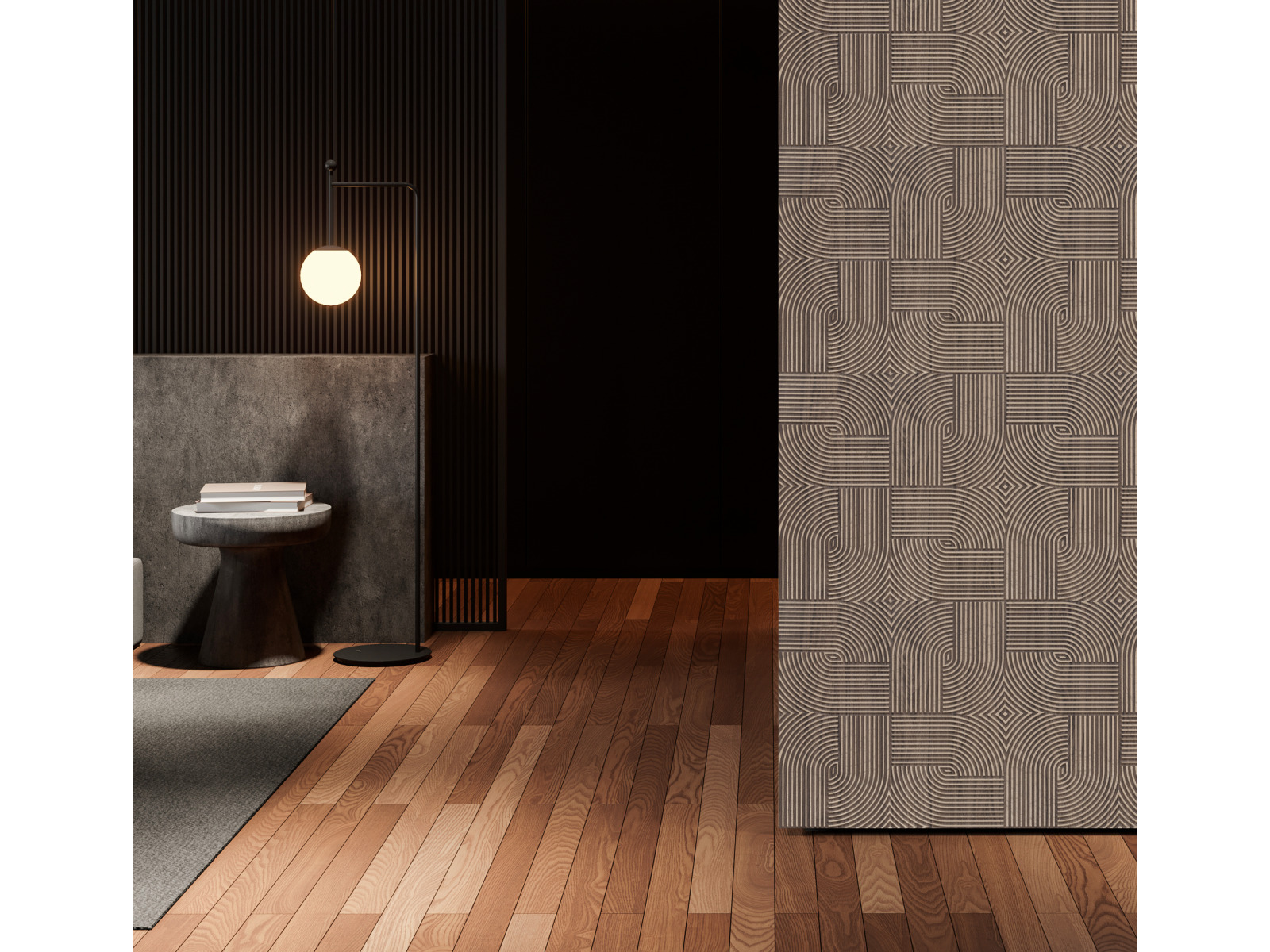 Стеновая панель Hiwood Maximum DM625 BR73 3000×600×4 фото в интерьере