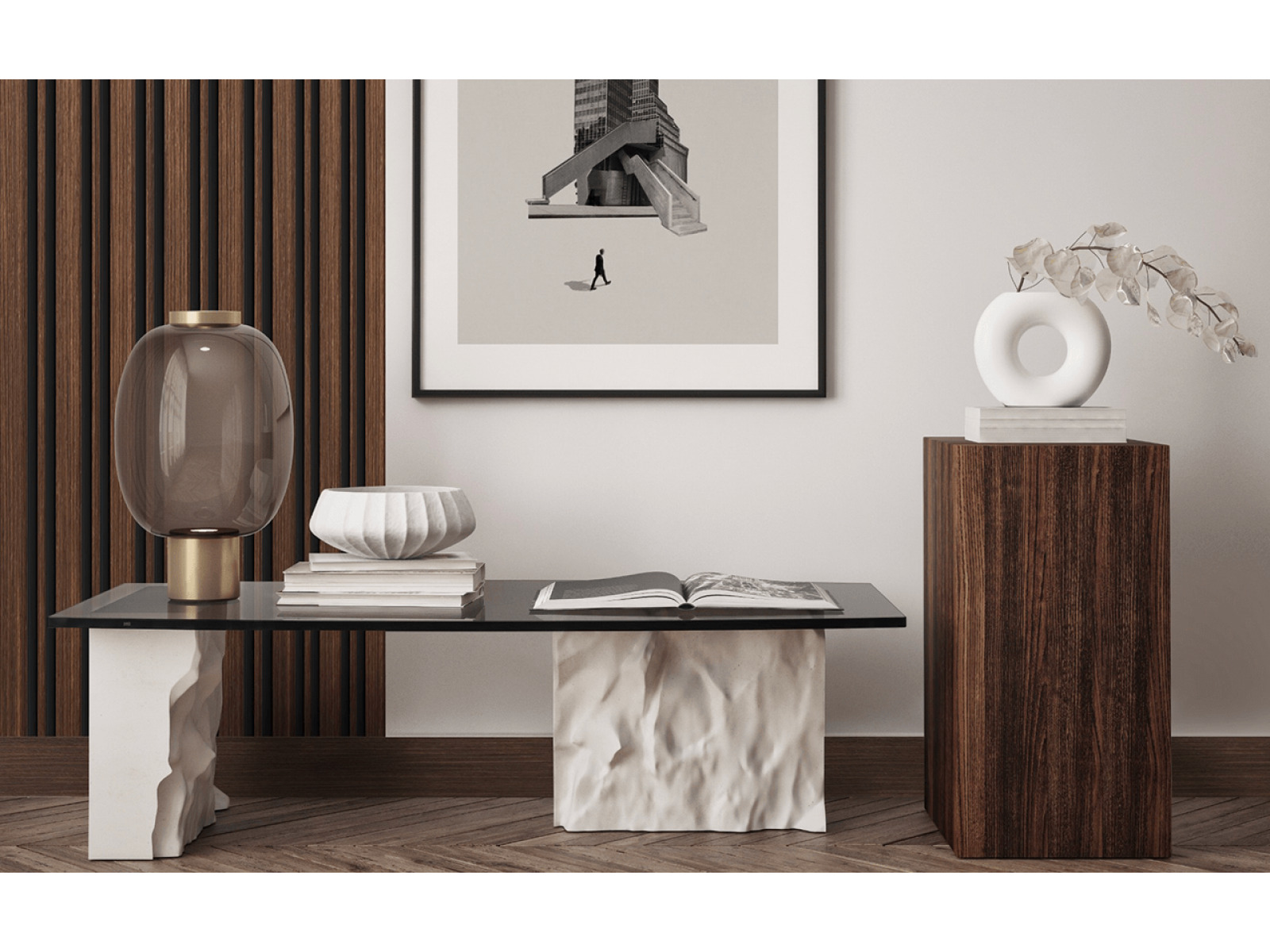 Плинтус Hiwood B90V1 BR396 2700×90×14 фото в интерьере
