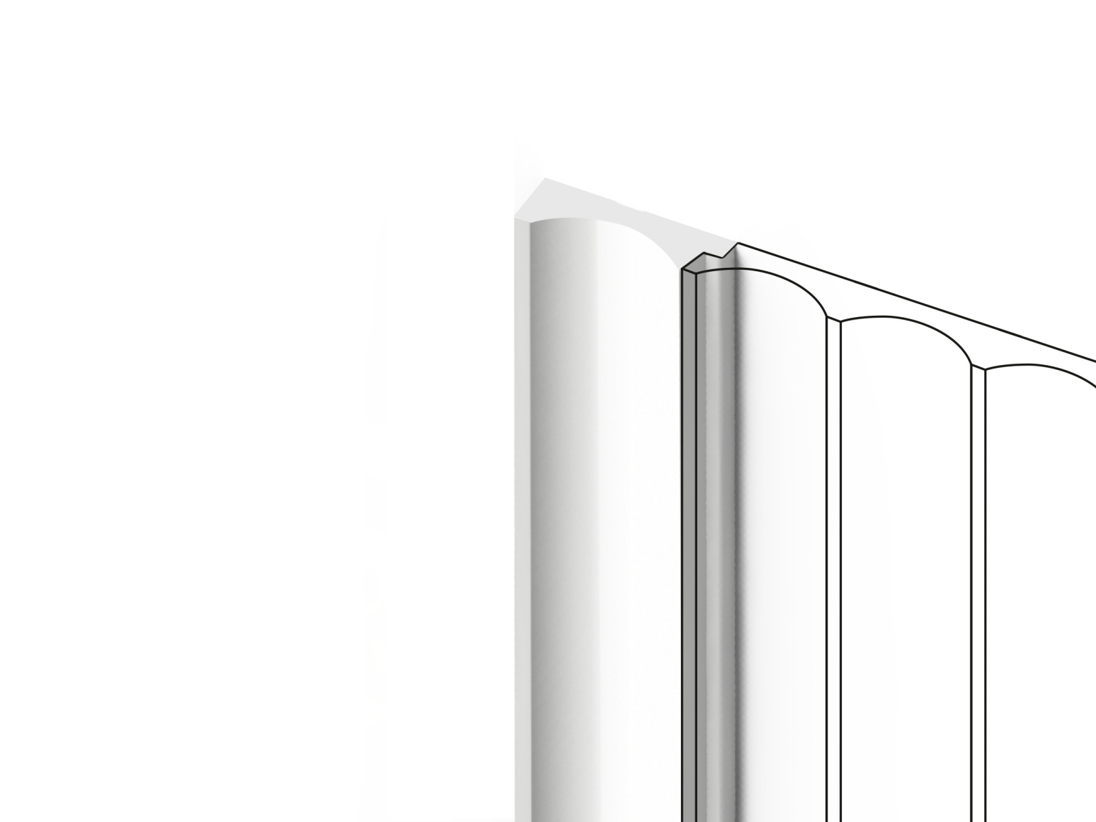 Финишный молдинг под покраску Hiwood LF139A NP 3000×34×12