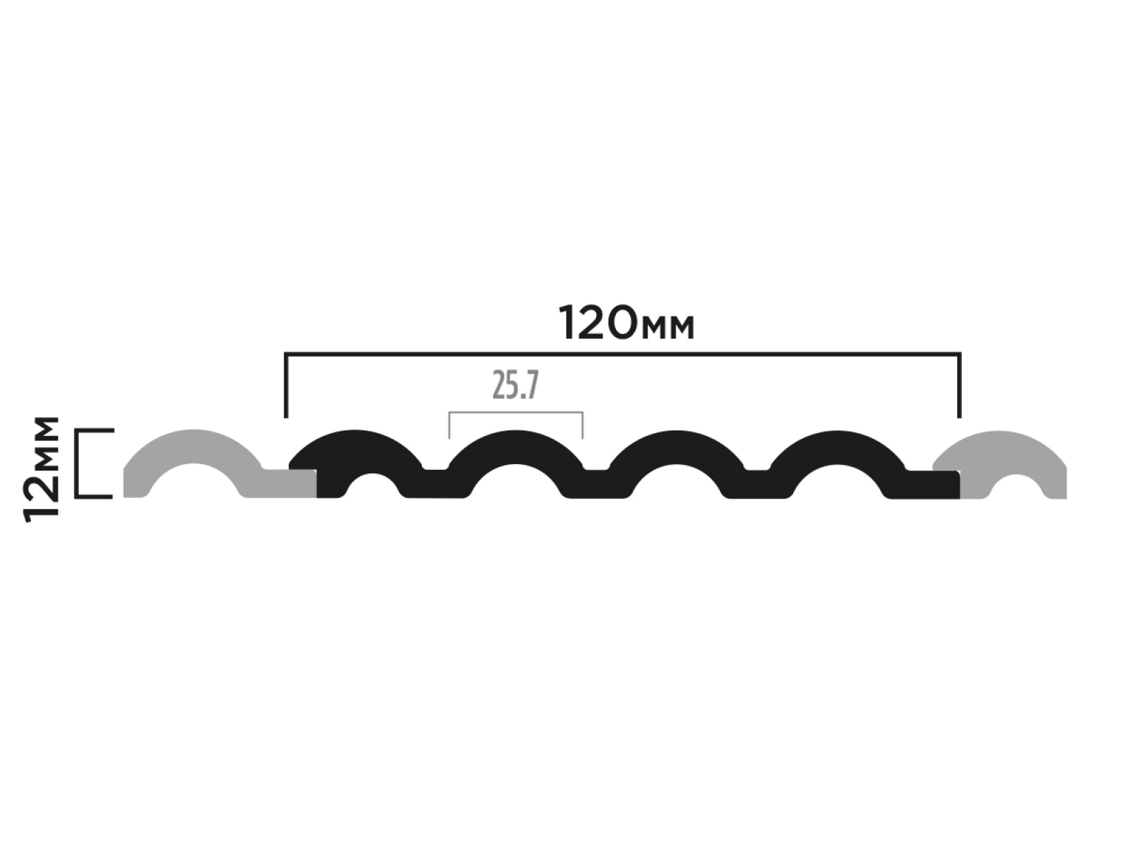 Финишный молдинг Hiwood LF140B BR492 2700×26×12