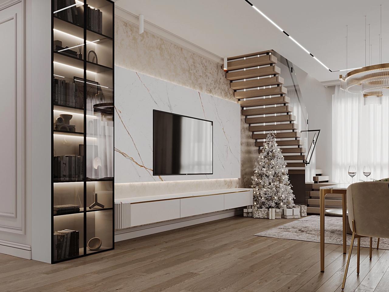 Ламинат My Floor Cottage Дуб Бежевый Атласный MV808 1380×193×8 фото в интерьере