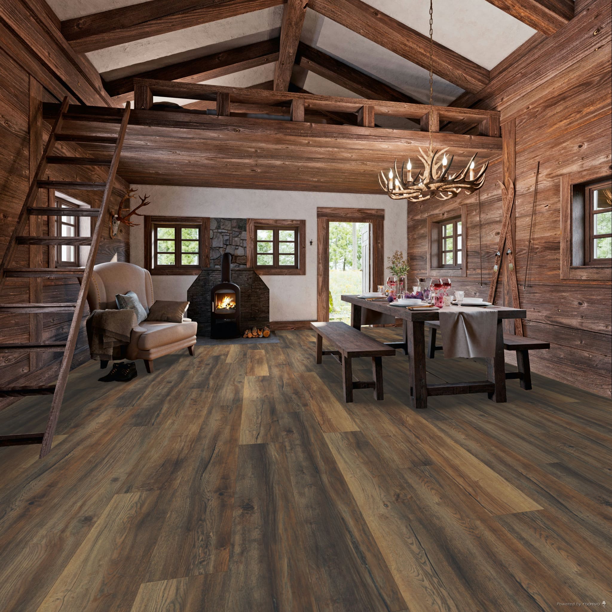 Ламинат My Floor Cottage Дуб Портовый MV820 1380×244×8 фото в интерьере