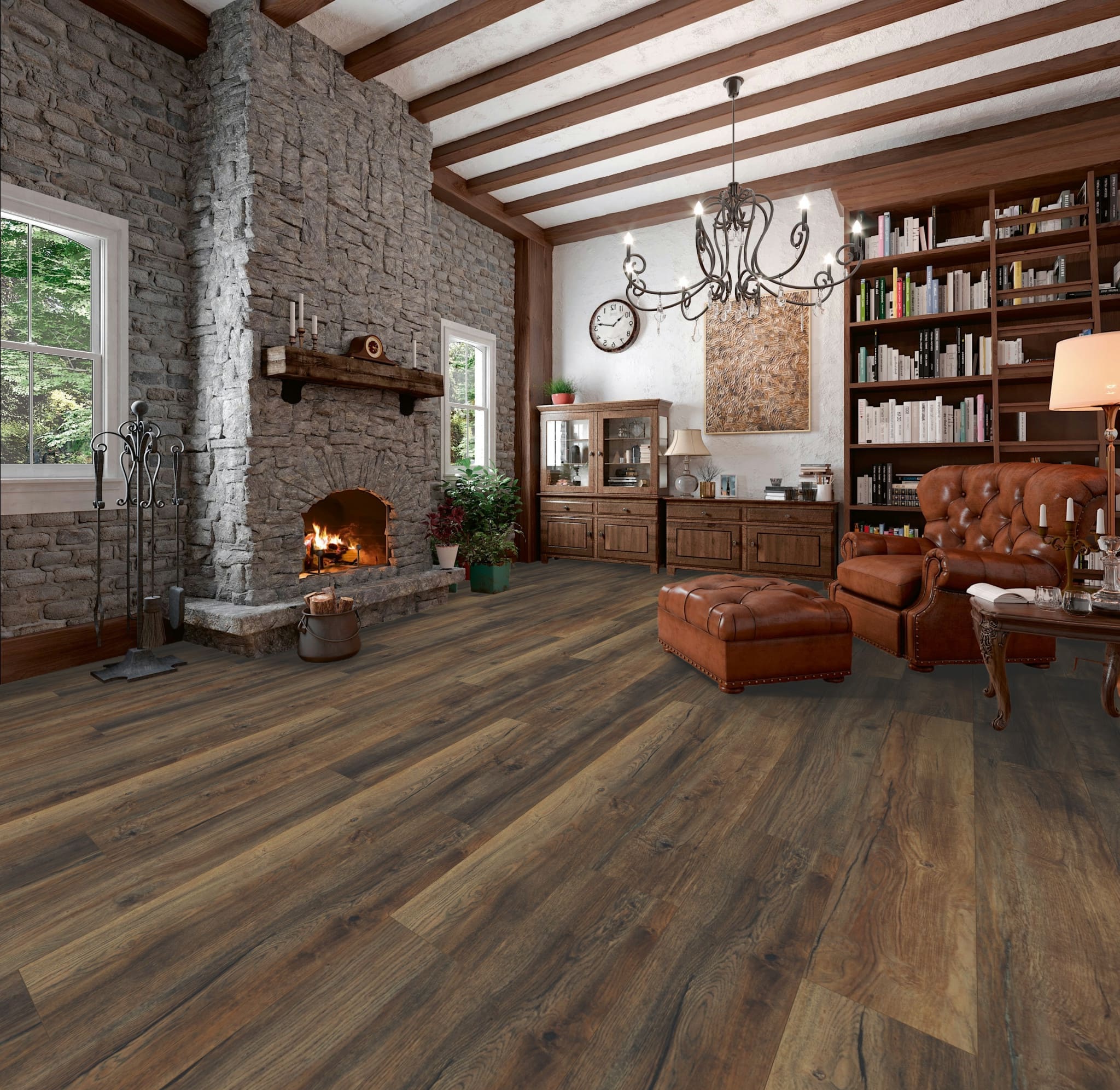 Ламинат My Floor Cottage Дуб Портовый MV820 1380×244×8 фото в интерьере