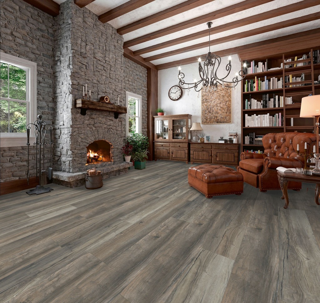 Ламинат My Floor Cottage Дуб Серый Портовый MV821 1380×244×8 фото в интерьере