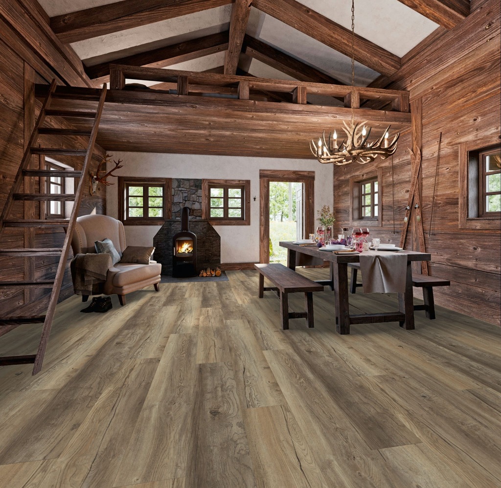 Ламинат My Floor Cottage Дуб Бежевый MV839 1380×244×8 фото в интерьере