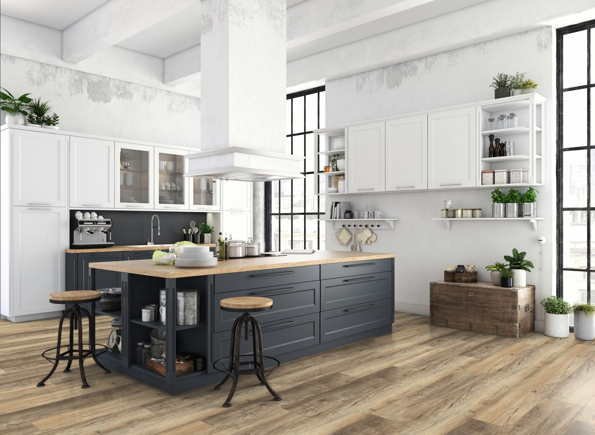 Ламинат My Floor Cottage Дуб Бежевый MV839 1380×244×8 фото в интерьере